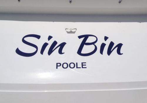 Sin Bin signwriting