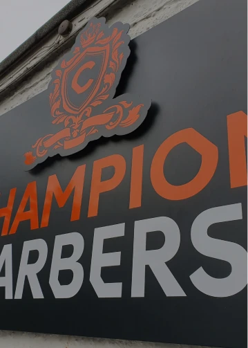 Champion Barbers Shop Signage
