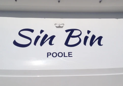 Sin Bin signwriting